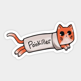 Painkiller Cat Sticker